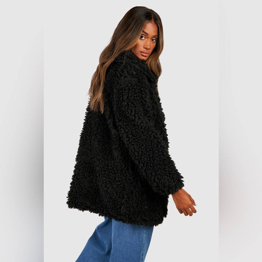 Love Richie Black Faux Fur Jacket Size M